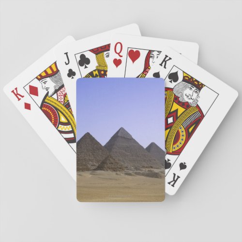 Pyramids in desert Cairo Egypt Poker Cards