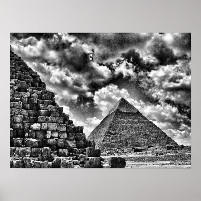 Pyramids in Giza, Cairo, Egypt Print