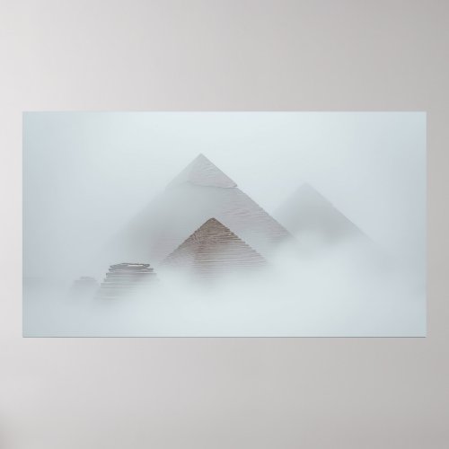 Pyramids in the Mist Poster