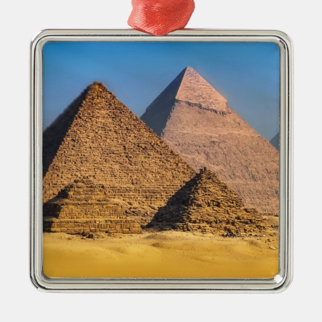 Pyramids Metal Ornament (Front)