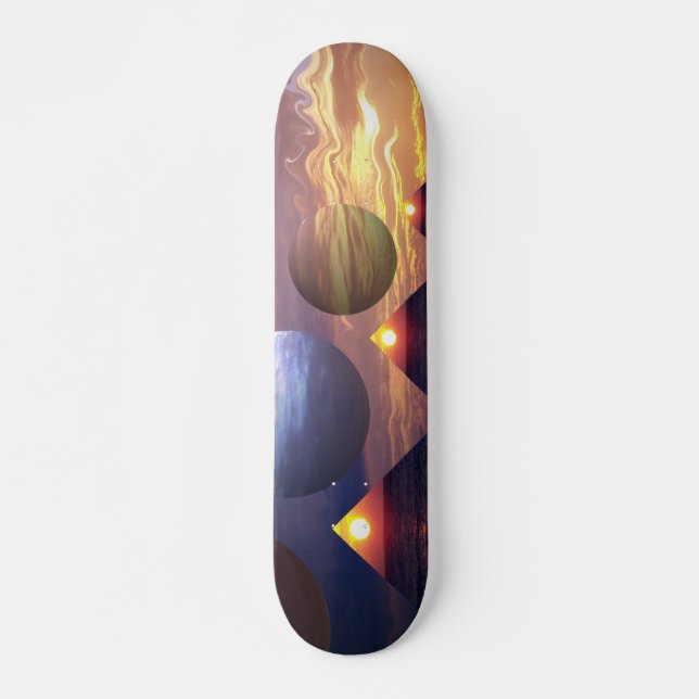 Pyramids of Enlightenment Skateboard Deck (Front)