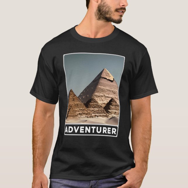 Pyramids of Giza Cairo Egypt Adventurer T-Shirt (Front)