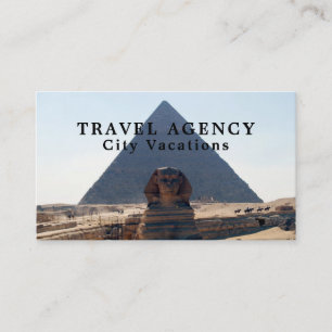 Pyramids Of Giza, Cairo, Egypt, Travel Agent Business Card