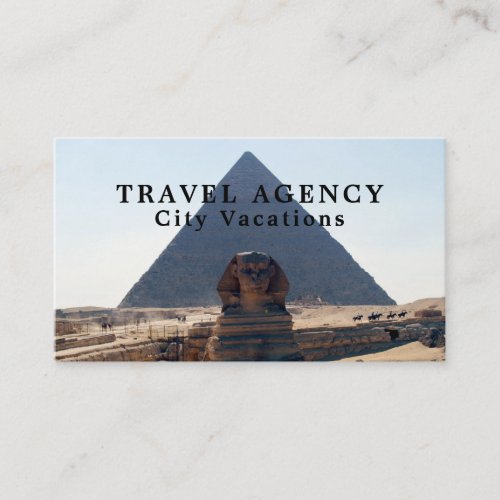 Pyramids Of Giza Cairo Egypt Travel Agent  Business Card