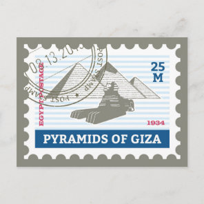 Pyramids of Giza Postcard