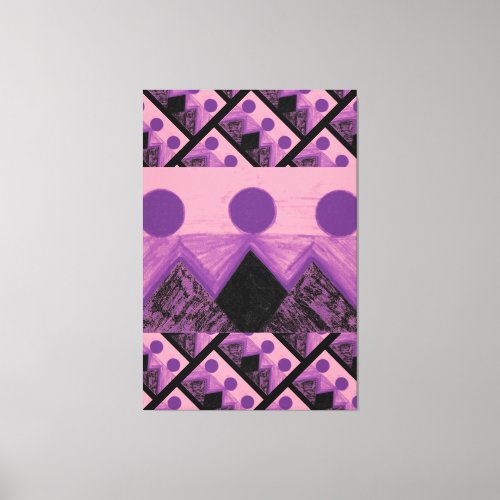 Pyramids Of Other Worlds IV Pink and Purple Canvas Print