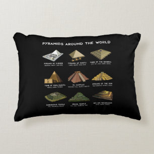 Pyramids Of The World Archeology Civilizations Accent Pillow
