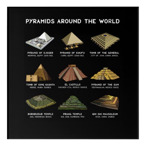 Pyramids Of The World Archeology Civilizations Acrylic Print