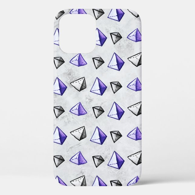 Pyramids Pattern Geometry Math Teacher Case-Mate iPhone Case (Back)