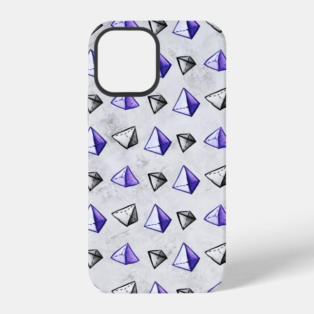 Pyramids Pattern Geometry Math Teacher Iphone Case (Back)