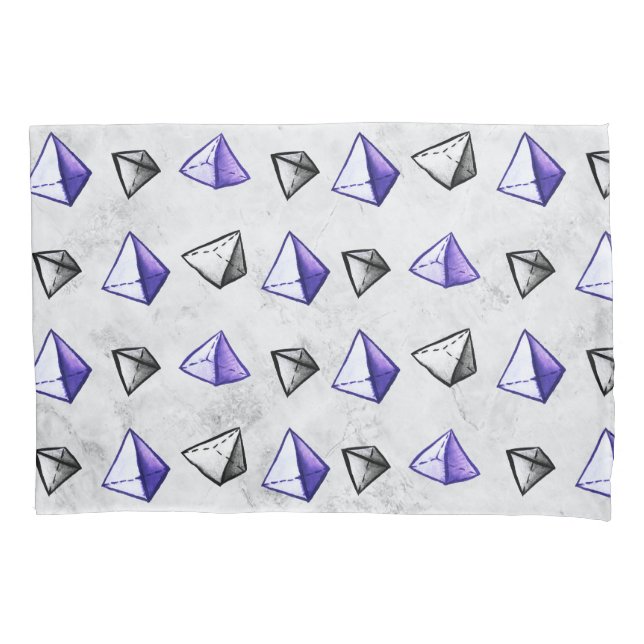 Pyramids Pattern Geometry Math Teacher Pillow Case (Front)