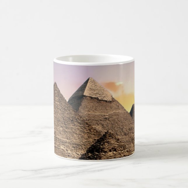 Pyramids Sphinx Ancient Egypt Pharaoh Khufu Desert Coffee Mug (Center)