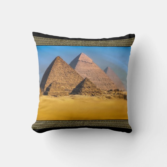 Pyramids Throw Pillow (Front)