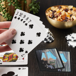 Pyramisa Hotel Painting by Alfred Fox Poker Cards