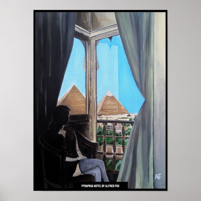 Pyramisa Hotel Painting by Alfred Fox Poster (Front)
