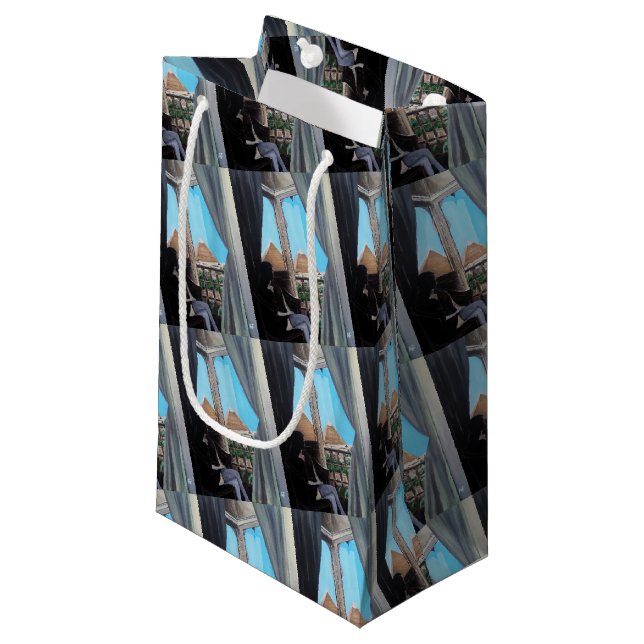 Pyramisa Hotel Painting by Alfred Fox Small Gift Bag (Front Angled)