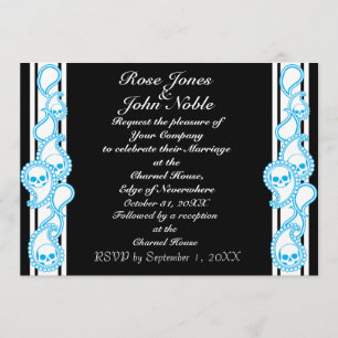 Pyre (Cyan) Wedding Invitation
