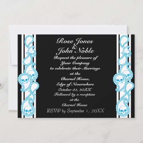 Pyre (Cyan) Wedding Invitation