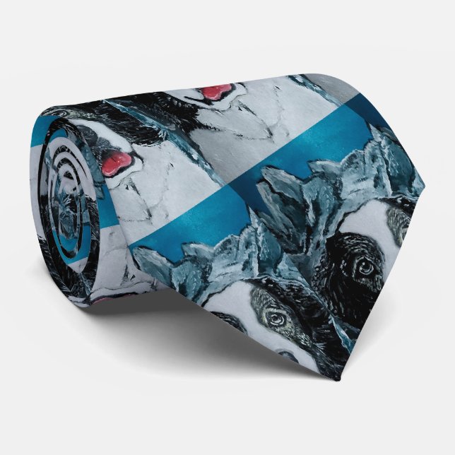 Pyrenean Mastiff Painting by Alfred Fox Neck Tie (Rolled)