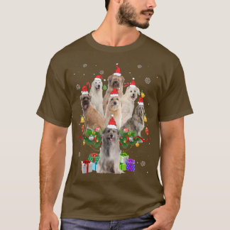 Pyrenean Sheepdog Christmas Tree Lights Funny Dog  T-Shirt