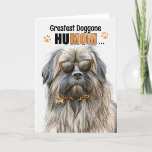 Pyrenean Shepherd Best HuMOM Ever Mother's Day Holiday Card