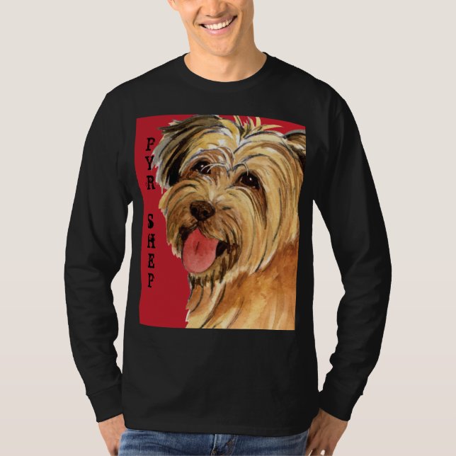 Pyrenean Shepherd Color Block T-Shirt (Front)