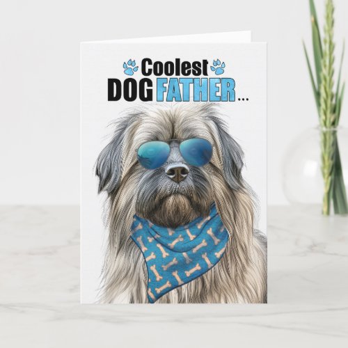 Pyrenean Shepherd Coolest Dad Ever Fathers Day Holiday Card