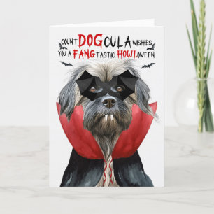 Pyrenean Shepherd Funny Count DOGcula Halloween Holiday Card