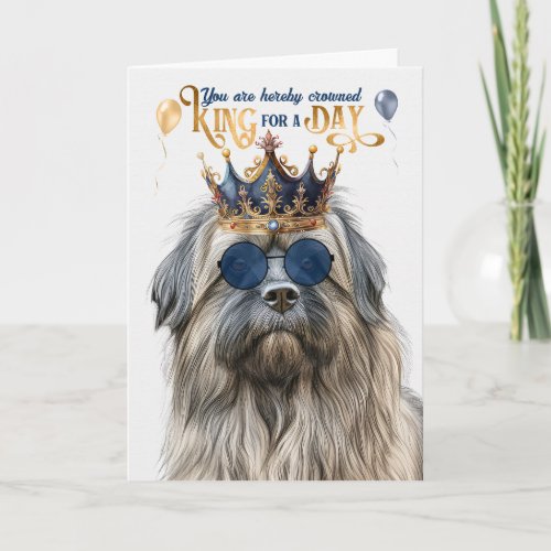 Pyrenean Shepherd King for a Day Funny Birthday Card