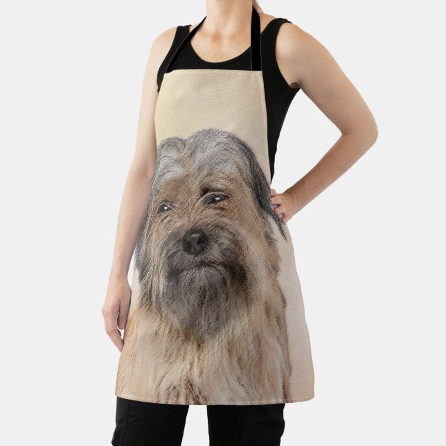 Pyrenean Shepherd Painting - Cute Original Dog Art Apron (Insitu)