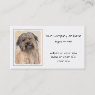 Pyrenean Shepherd Painting - Cute Original Dog Art Business Card