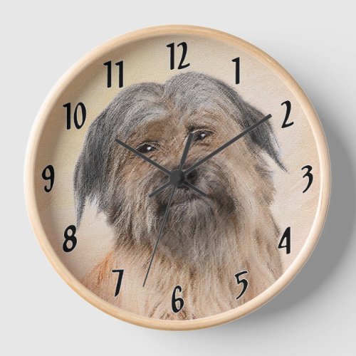 Pyrenean Shepherd Painting _ Cute Original Dog Art Clock