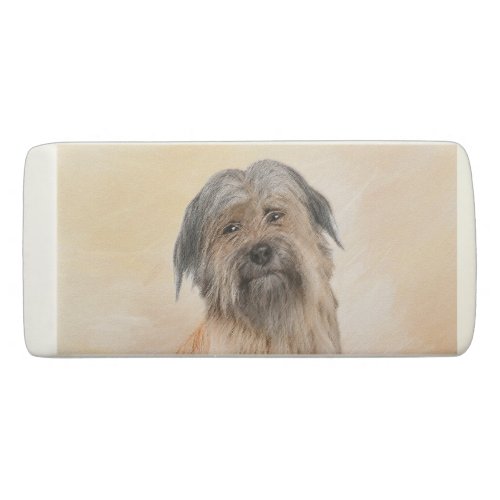 Pyrenean Shepherd Painting _ Cute Original Dog Art Eraser