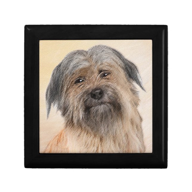 Pyrenean Shepherd Painting - Cute Original Dog Art Gift Box (Front)