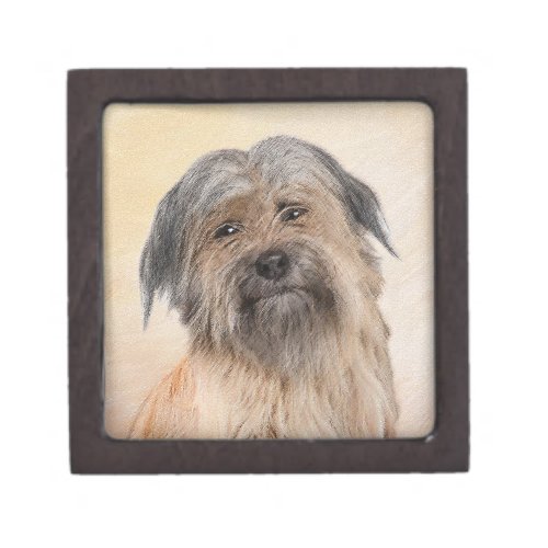 Pyrenean Shepherd Painting _ Cute Original Dog Art Gift Box