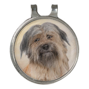 Pyrenean Shepherd Painting - Cute Original Dog Art Golf Hat Clip