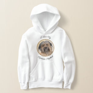 Pyrenean Shepherd Painting - Cute Original Dog Art Hoodie