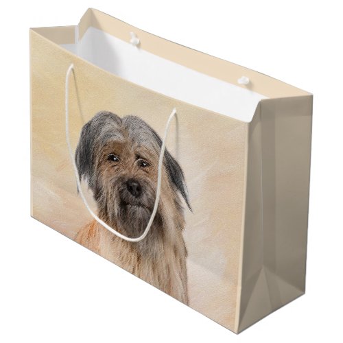 Pyrenean Shepherd Painting _ Cute Original Dog Art Large Gift Bag
