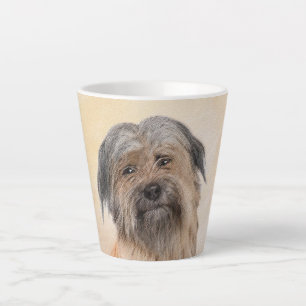 Pyrenean Shepherd Painting - Cute Original Dog Art Latte Mug