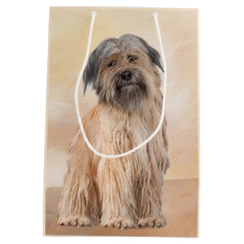 Pyrenean Shepherd Painting _ Cute Original Dog Art Medium Gift Bag