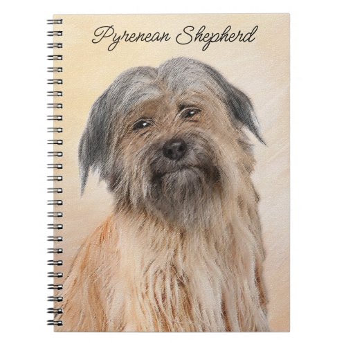 Pyrenean Shepherd Painting _ Cute Original Dog Art Notebook