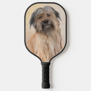 Pyrenean Shepherd Painting - Cute Original Dog Art Pickleball Paddle
