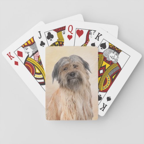 Pyrenean Shepherd Painting _ Cute Original Dog Art Poker Cards