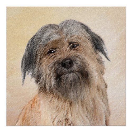 Pyrenean Shepherd Painting _ Cute Original Dog Art Poster