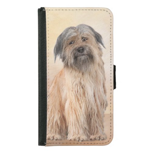 Pyrenean Shepherd Painting _ Cute Original Dog Art Samsung Galaxy S5 Wallet Case