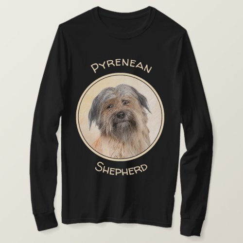 Pyrenean Shepherd Painting _ Cute Original Dog Art T_Shirt