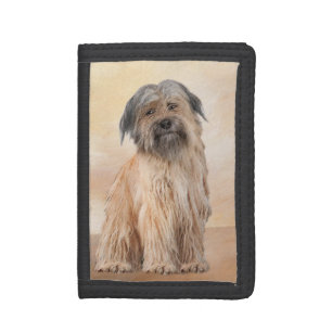 Pyrenean Shepherd Painting - Cute Original Dog Art Trifold Wallet