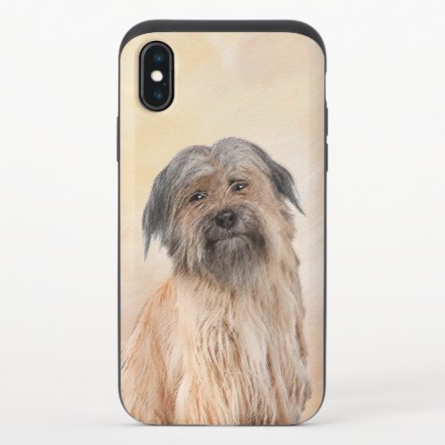 Pyrenean Shepherd Painting _ Cute Original Dog Art iPhone X Slider Case