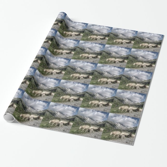 pyrenees landscape wrapping paper (Unrolled)