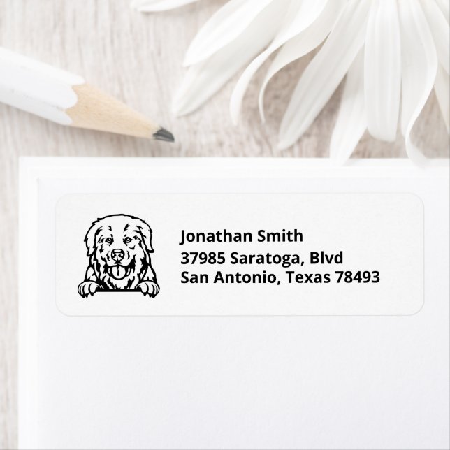 PYRENEES MOUNTAIN DOG | Image on Return Address Label (Insitu)